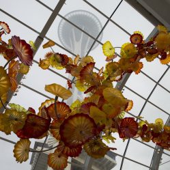 Dois marcos de Seattle: Chihuly e Space Needle