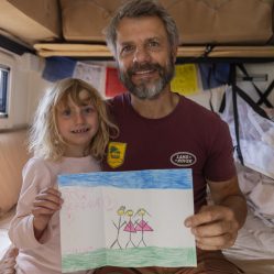 Serena e seu presente para o papai