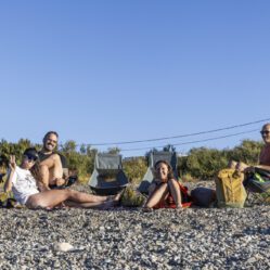 Dia de praia de lago