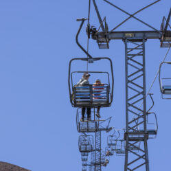 Subimos até a estação Enlace Glaciar